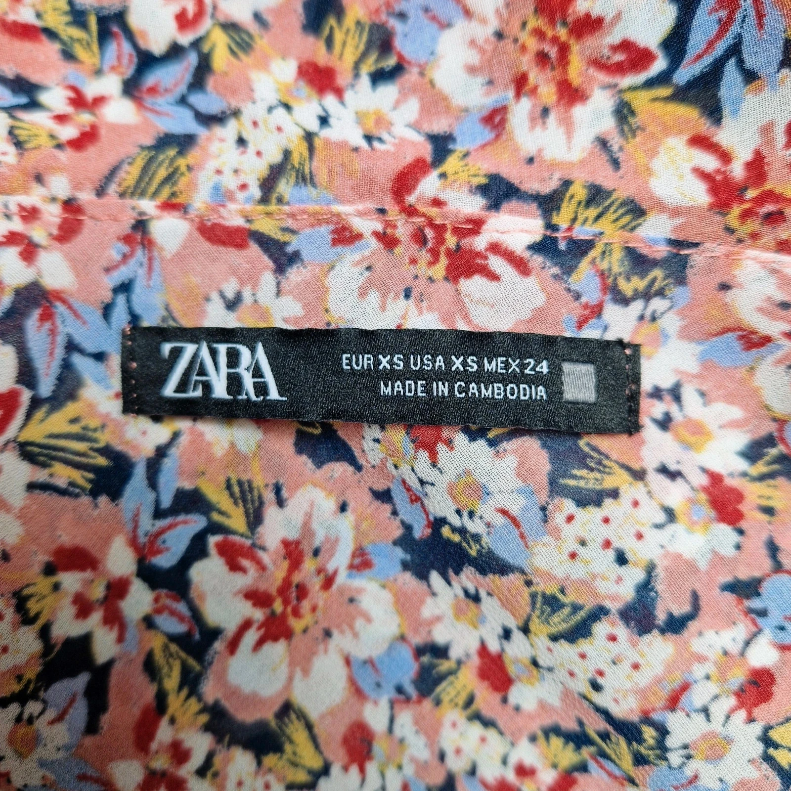Zara see-through floral tank top Size XS – photo 4